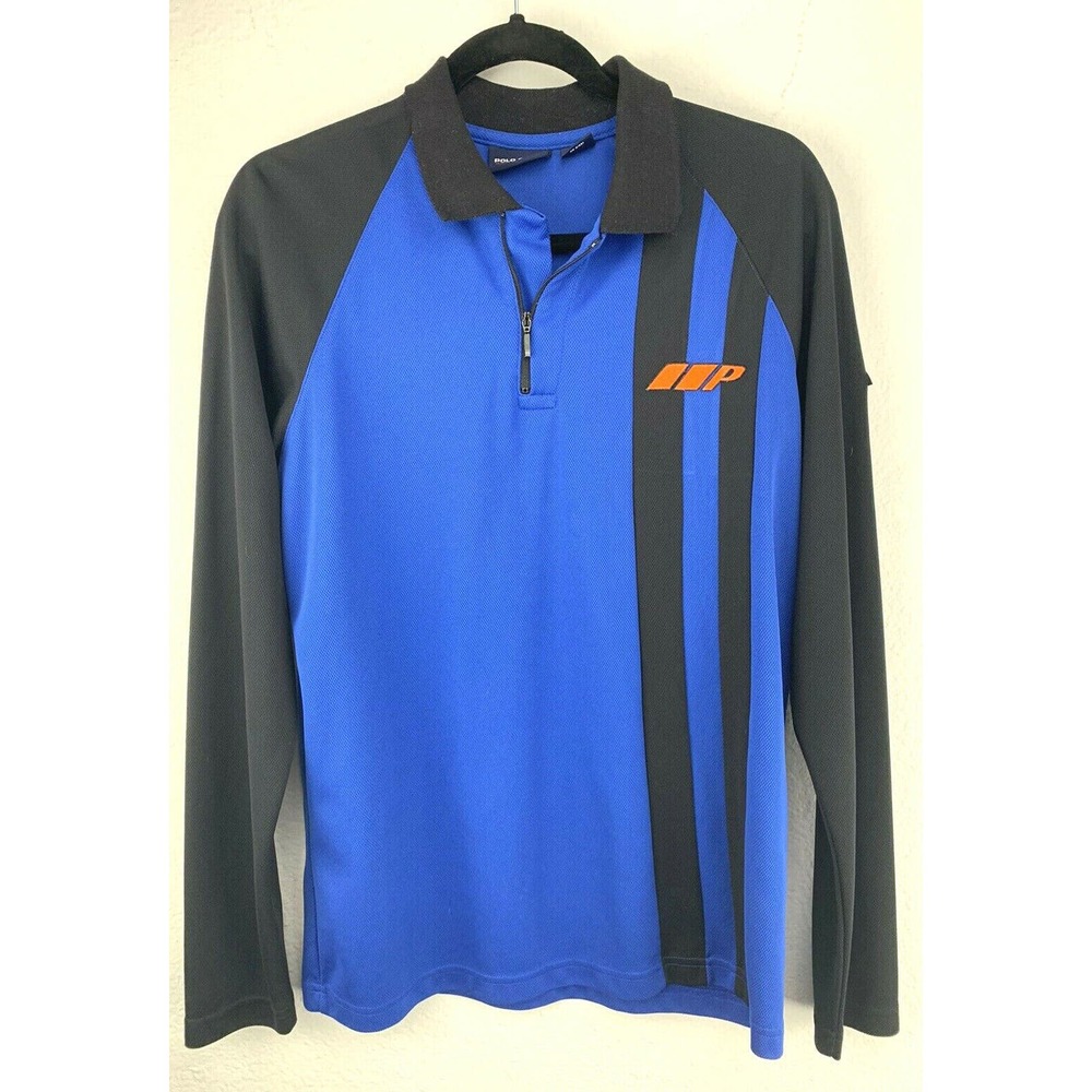 Vintage Ralph Lauren Polo Sport 1/4 Zip Collared Jacket Blue Size M Medium USA
